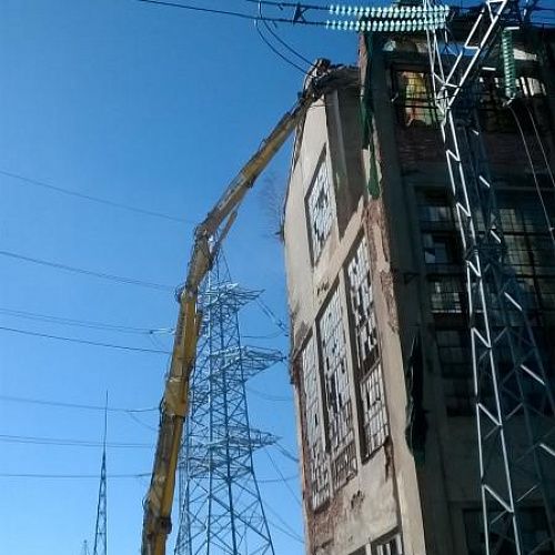 Промышленный демонтаж, Высотный демонтаж, Снос и демонтаж 30-метровые машинные залы на территории «Шатурской ГРЭС» в г. Шатура Московской области
