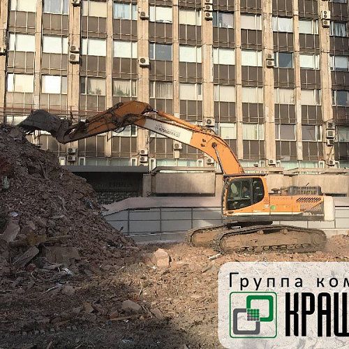 Комплекс демонтажных и земляных работ по подготовке площадки под новое строительство для компании «Сити-XXI век» по адресу: Москва, проспек