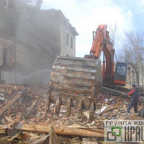 Снос и демонтаж здание заводоуправления на территории церкви Благовещения на Васильевском острове в г. Санкт-Петербург